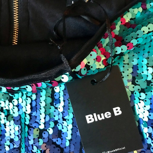 💙Blue B Sequin Skirt💙 - Picture 2 of 6